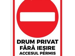 Semne pentru drumuri private cu accesul permis